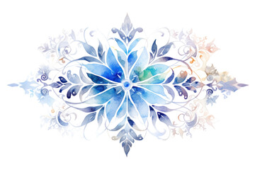 Poster - PNG Snowflakes graphics pattern white.