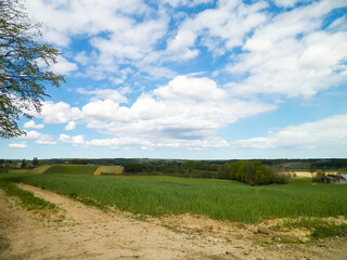 Poster - Offroad in Kashubia - typical landscape of Kashubian Region, Poland.