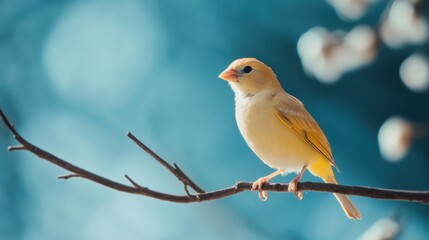 Wall Mural - Yellow Bird on Branch