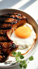 Sticker - Grilled Steak and Fried Egg Breakfast