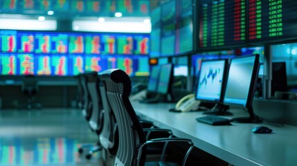Wall Mural - Stocks office showing background of stocks list