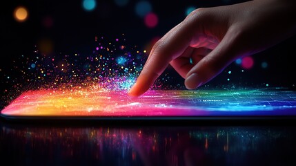 Poster - Hand Interaction with Explosive Digital Colors