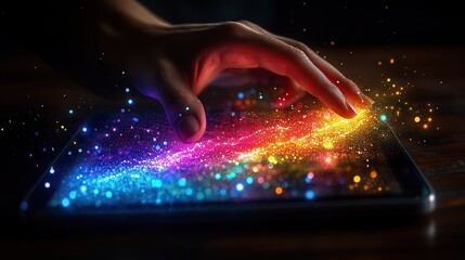 Poster - Hand Interaction with Explosive Digital Colors