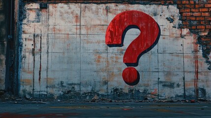 Fototapete - A red question mark 