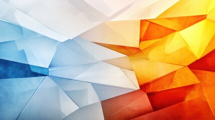 Poster - A close up of a colorful paper pattern with different colors, AI