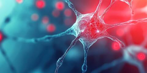 Poster - Neural Network Visualization in Red and Blue