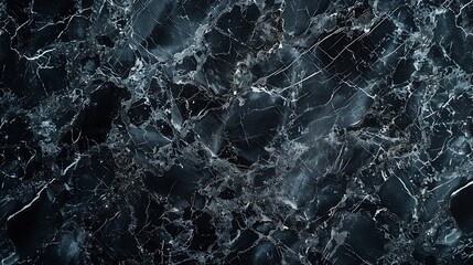 Wall Mural - Black Marble Texture Seamless Background : Generative AI