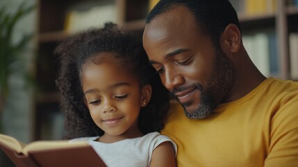 A father reading to his teenage daughter, showing the importance of connection.