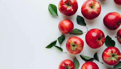 Poster - Red apples isolated on white