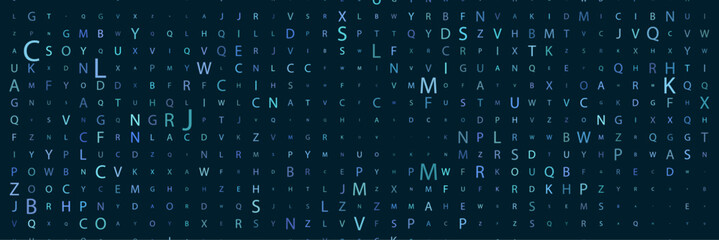 letters background blue banner