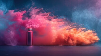 Poster - gradient powder that exploded