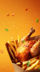 Wall Mural - Grilled roasted whole Chicken