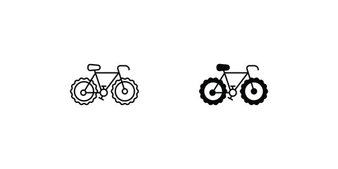 bicycle set icon with white background vector stock illustration