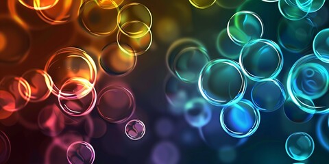 Wall Mural - Abstract background with color bubbles