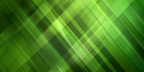 Sticker - Geometric Green Background with Diagonal Stripes and Gradients