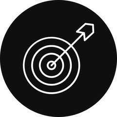 Poster - Dart Board Vector Icon Design