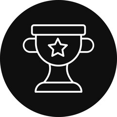 Sticker - Trophy Vector Icon Design