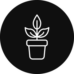 Wall Mural - Plant Pot Vector Icon Design