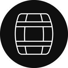 Sticker - Barrel Vector Icon Design