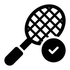 Wall Mural - racket glyph icon