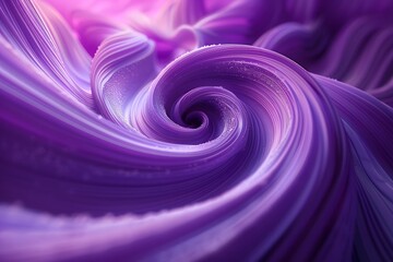 Poster - Mesmerizing Swirls of Purple: A Digital Abstract Art Piece