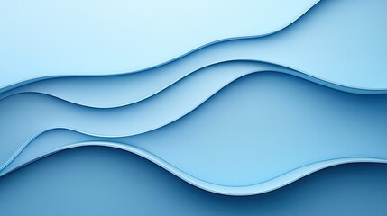 Fototapete - Blue background with subtle, wavy lines in a lighter shade, adding movement
