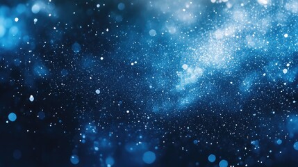 Poster - Blue background with tiny stars scattered, giving a night sky effect
