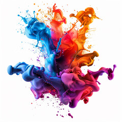 Wall Mural - abstract colorful paint splash ink vibrant art liquid fluid motion explosion creativity bright dynamic artistic multicolor flow movement design 