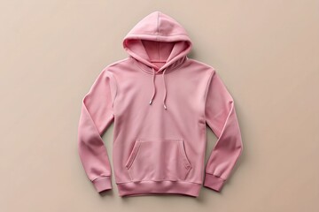 Sticker - Soft pink hoodie mockup for branding, pink hoodie 