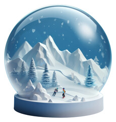 Sticker - PNG Snow sphere nature globe.