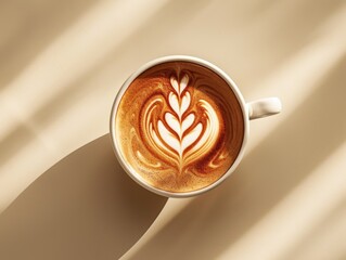 Wall Mural - Cup of coffee with heart