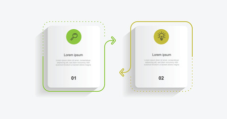 Poster - 2 step process infographic template vector element 