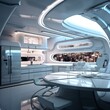 © Buzz Media - Futuristic Kitchen Neon Island Lighting Interior Design Stylish Future Modern Concept