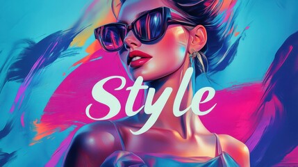 Fashion banner with word style