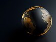 © khunnapat - Abstract black and gold globe with circuit board pattern, representing global connectivity and technology.