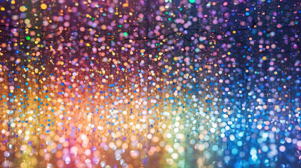 Poster - Abstract glitter background with rainbow colored sparkling particles