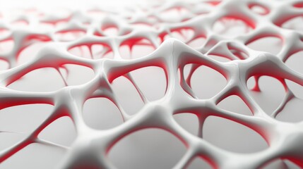 Poster - 3D illustration of an abstract network on a white background