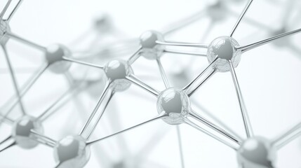 Poster - 3D illustration of an abstract network on a white background