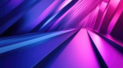 Fototapete - 3D rendering of an abstract geometric background in purple and blue hues suitable for advertising technology cosmetics fashion sports and product displays in a Sci Fi style