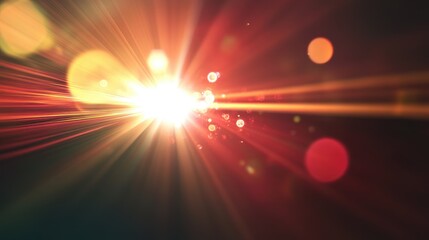 Poster - Abstract background featuring lens flare with asymmetric light rays