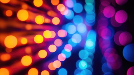 Poster - Abstract background featuring vibrant luminous lights in a colorful display