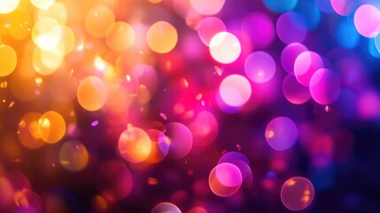 Poster - Abstract background featuring vibrant luminous lights in a colorful display