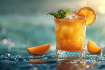 Orange Cocktail by the Beach