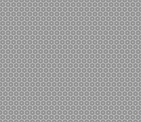 Poster - Minimal geometric background. Bold stacked rounded hexagons mosaic cells. Hexagon shapes. Seamless tileable vector illustration.