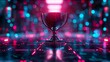 © MAY - A futuristic 3D illustration of a digital trophy floating in a virtual space, symbolizing excellence in the digital age.