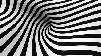 Wall Mural - The beautiful black and white wavy fabric. Smooth elegant silk with folds in full screen. Delicate cloth. Abstract background. Illustration for banner, cover, brochure or presentation.