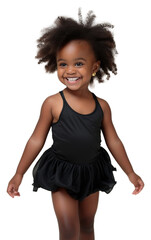 Poster - PNG A little black girl in ballet outfit photography portrait dancing.