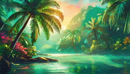 Wall Mural - tropical paradise island