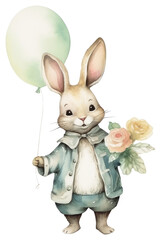 Wall Mural - png rabbit animal mammal white background.