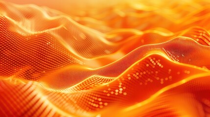 Wall Mural - Abstract Orange 3D Wave